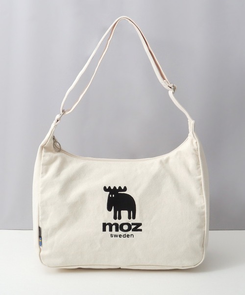 moz(モズ)の「キャンバス 広マチ ミドルサイズ ショルダーバッグ A4収納対応(ショルダーバッグ・レディース・グリーン/ホワイト/グレー/ブラック/ストライプ・FREE)」の19枚目の写真