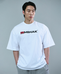 スポーツエンブレムオーバーサイズTシャツ（ホワイト）