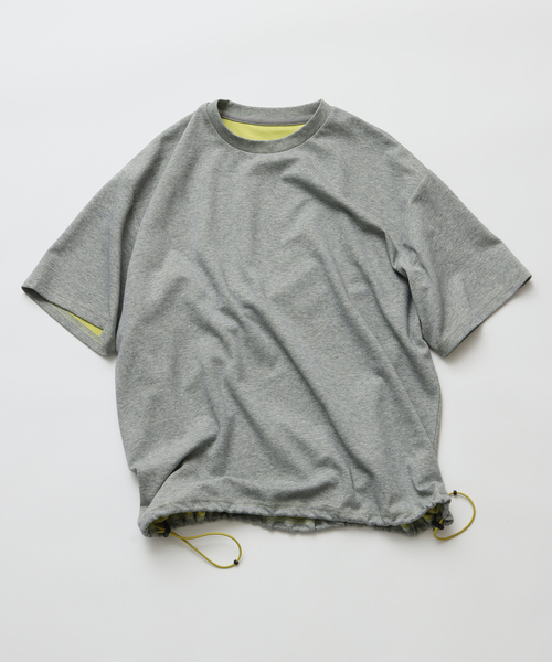 JOURNAL STANDARD relume（ジャーナルスタンダード　レリューム）の「ダブルフェイス 配色 スピンドル Tシャツ（Tシャツ/カットソー・メンズ・グレー/ブラック/ブラウン・MEDIUM/LARGE）」の3枚目の写真
