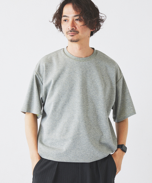 JOURNAL STANDARD relume（ジャーナルスタンダード　レリューム）の「ダブルフェイス 配色 スピンドル Tシャツ（Tシャツ/カットソー・メンズ・グレー/ブラック/ブラウン・MEDIUM/LARGE）」の9枚目の写真