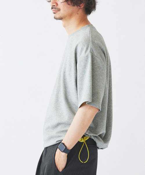 JOURNAL STANDARD relume（ジャーナルスタンダード　レリューム）の「ダブルフェイス 配色 スピンドル Tシャツ（Tシャツ/カットソー・メンズ・グレー/ブラック/ブラウン・MEDIUM/LARGE）」の10枚目の写真