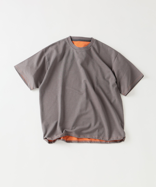JOURNAL STANDARD relume（ジャーナルスタンダード　レリューム）の「ダブルフェイス 配色 スピンドル Tシャツ（Tシャツ/カットソー・メンズ・グレー/ブラック/ブラウン・MEDIUM/LARGE）」の17枚目の写真