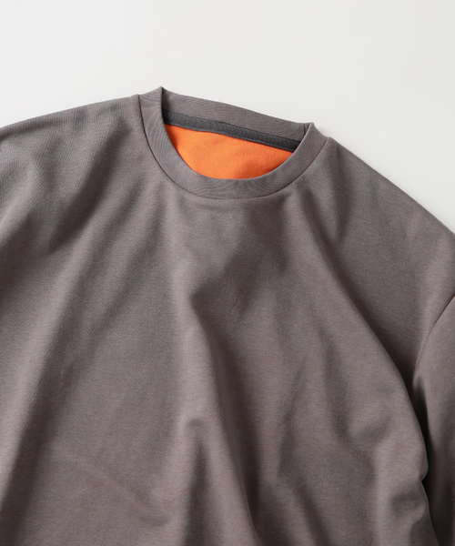 JOURNAL STANDARD relume（ジャーナルスタンダード　レリューム）の「ダブルフェイス 配色 スピンドル Tシャツ（Tシャツ/カットソー・メンズ・グレー/ブラック/ブラウン・MEDIUM/LARGE）」の18枚目の写真