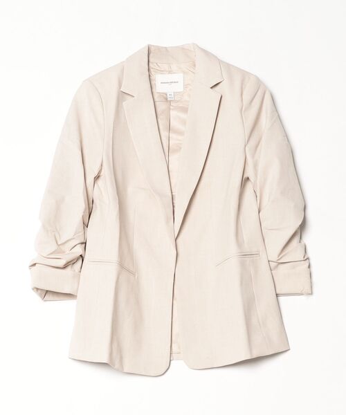 BANANA REPUBLIC FACTORY STORE(バナナリパブリック ファクトリーストア)の「BANANA REPUBLIC FACTORY STORE スカルプテッド ストレッチ ルーシュスリーブ ブレザー(テーラードジャケット・レディース・ブラック/ネイビー/ホワイト系その他・L/M/S/XS)」の11枚目の写真