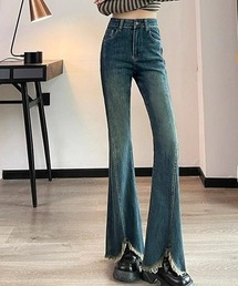 フレアデニムパンツ