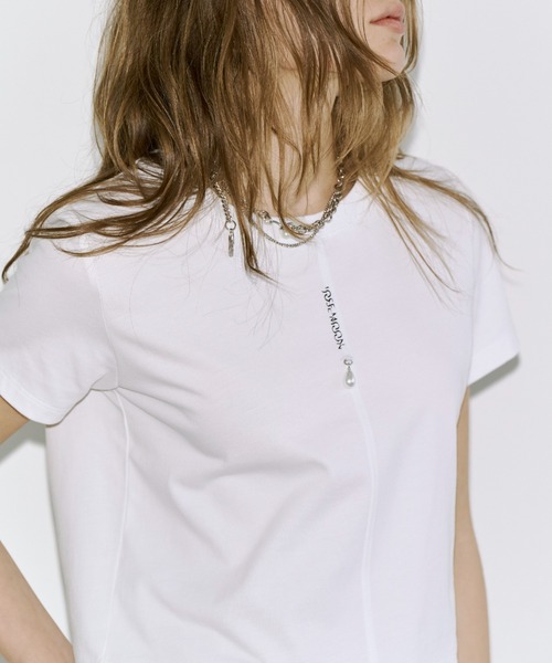 JOSE MOON(ジョゼムーン)の「JOSEMOON MINIMUM LOGO TSHIRT/ジョゼムーンミニマムロゴTシャツ(Tシャツ/カットソー・レディース・ホワイト/グレー/ブラック・FREE)」の10枚目の写真