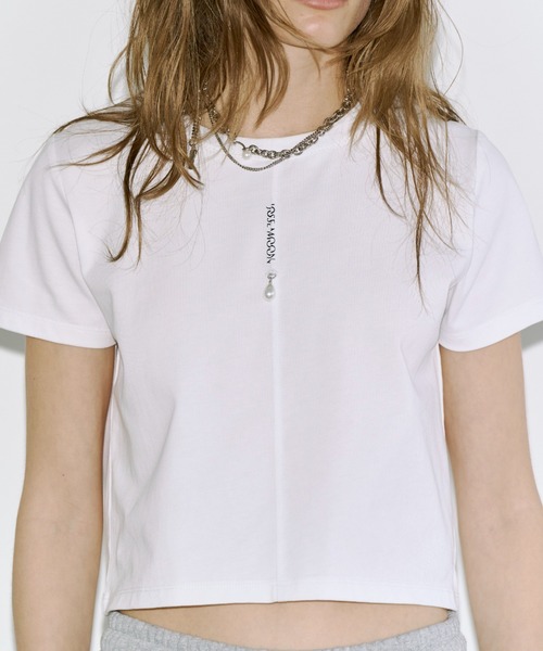 JOSE MOON(ジョゼムーン)の「JOSEMOON MINIMUM LOGO TSHIRT/ジョゼムーンミニマムロゴTシャツ(Tシャツ/カットソー・レディース・ホワイト/グレー/ブラック・FREE)」の11枚目の写真