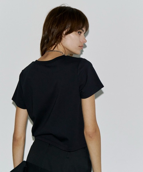 JOSE MOON(ジョゼムーン)の「JOSEMOON MINIMUM LOGO TSHIRT/ジョゼムーンミニマムロゴTシャツ(Tシャツ/カットソー・レディース・ホワイト/グレー/ブラック・FREE)」の13枚目の写真
