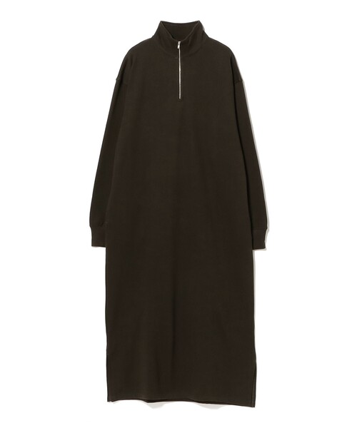 Demi-Luxe BEAMS(デミルクス ビームス)の「【別注】SLOANE / 裏毛 ハーフジップ ワンピース(ワンピース・レディース・ブルー系その他4/ダークグリーン・1/2)」の13枚目の写真