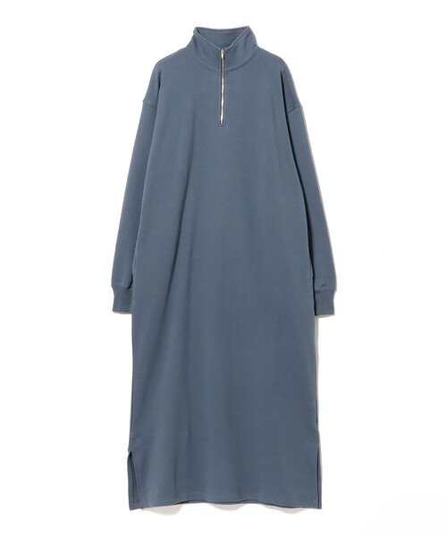 Demi-Luxe BEAMS(デミルクス ビームス)の「【別注】SLOANE / 裏毛 ハーフジップ ワンピース(ワンピース・レディース・ブルー系その他4/ダークグリーン・1/2)」の16枚目の写真