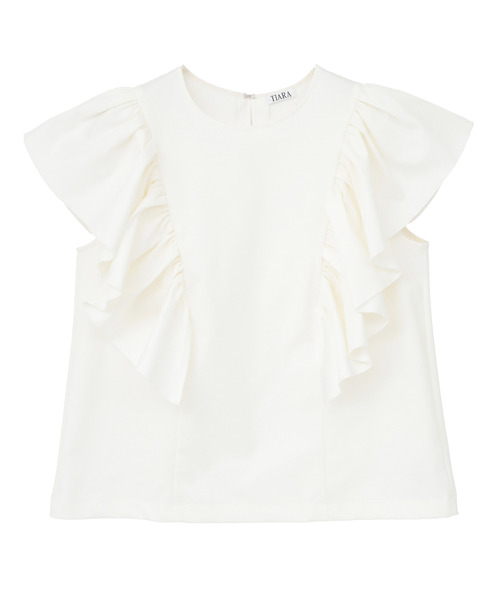 tiara - 6時間限定⏰未使用⭐️ 「Tiara」フリルトップス セール】フリルスリーブトップス（Tシャツ/カットソー）｜TIARA