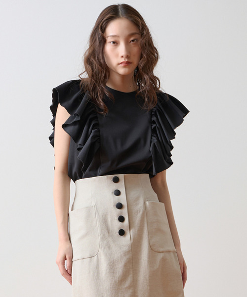 tiara - 6時間限定⏰未使用⭐️ 「Tiara」フリルトップス TIARA｜ティアラのTシャツ/カットソー通販 - ZOZOTOWN