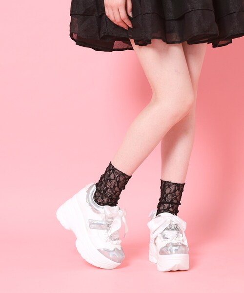 cs T&P（シーエスティーアンドピー）の「厚底夢見るエンジェルスニーカー（スニーカー・レディース・ブラック/ホワイト系9/ホワイト・S/M/L/LL）」の8枚目の写真