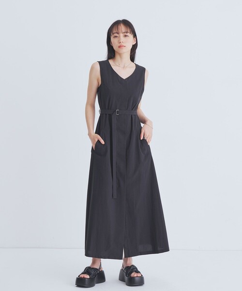 UNITED TOKYO(ユナイテッドトウキョウ)の「バルーンブルゾンSETワンピース|ウォッシャブル/3WAY/細見え/夏服(ワンピース・レディース・ブラック/カーキ/グレー・1/2)」の7枚目の写真