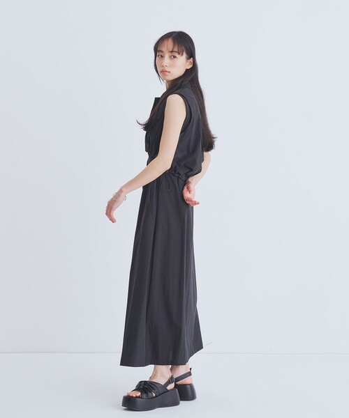 UNITED TOKYO(ユナイテッドトウキョウ)の「バルーンブルゾンSETワンピース|ウォッシャブル/3WAY/細見え/夏服(ワンピース・レディース・ブラック/カーキ/グレー・1/2)」の10枚目の写真