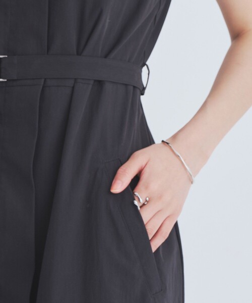 UNITED TOKYO(ユナイテッドトウキョウ)の「バルーンブルゾンSETワンピース|ウォッシャブル/3WAY/細見え/夏服(ワンピース・レディース・ブラック/カーキ/グレー・1/2)」の17枚目の写真