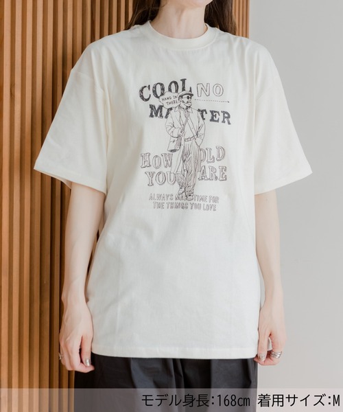 MAKE YOUR DAY(メイクユアデイ)の「あこがれのイケオジ柄半袖Tシャツ(Tシャツ/カットソー・メンズ・アイボリー・L/M)」の9枚目の写真