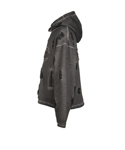 Thug Club(サグクラブ)の「ROCK HOODIE(パーカー・メンズ・ブラック/チャコール・1/3/2)」の8枚目の写真