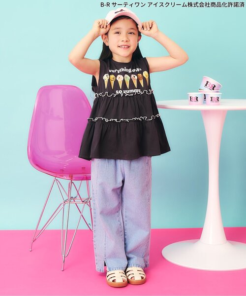 apres les cours(アプレレクール)の「サーティワン ティアードトップス(Tシャツ/カットソー・キッズ・チャコール/ミント/アイボリー・80/120/130/140/100/90/110)」の6枚目の写真