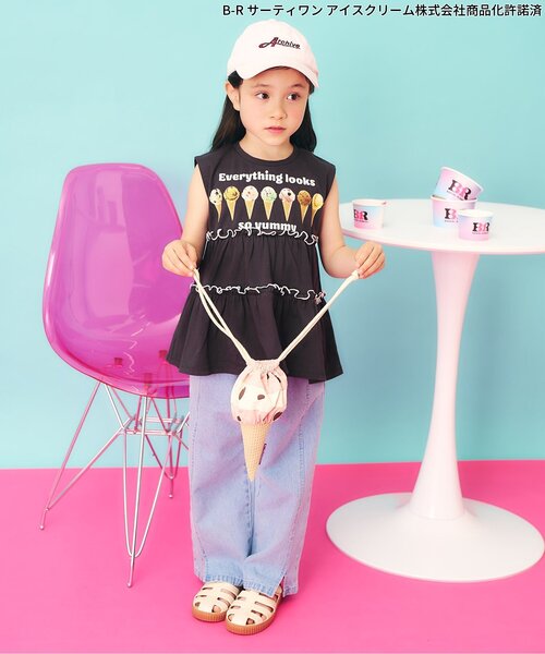 apres les cours(アプレレクール)の「サーティワン ティアードトップス(Tシャツ/カットソー・キッズ・チャコール/ミント/アイボリー・80/120/130/140/100/90/110)」の8枚目の写真