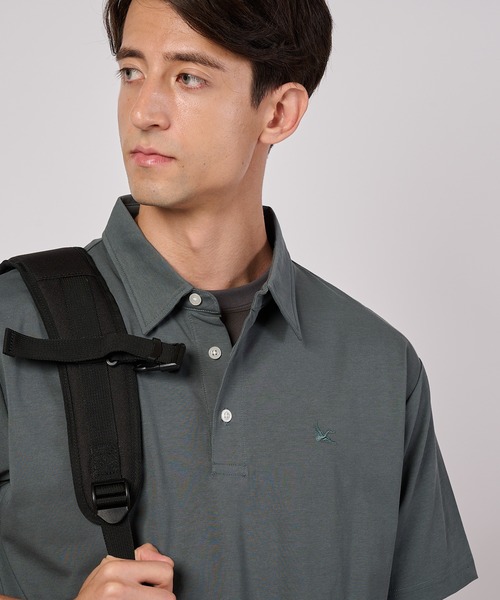 Eddie Bauer(エディーバウアー)の「クール アドベンチャー ジャージー半袖ポロシャツ(ポロシャツ・メンズ・ライトオリーブ/ネイビー/ホワイト・M/XL/L/XXL/S)」の8枚目の写真