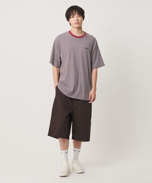 NICE WEATHER（ナイスウェザー）の「＜NICE WEATHER＞マルチボーダー Tシャツ（Tシャツ/カットソー・メンズ・イエロー/ケリーグリーン/ワイン・S/M/L）」の6枚目の写真
