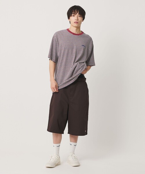 NICE WEATHER（ナイスウェザー）の「＜NICE WEATHER＞マルチボーダー Tシャツ（Tシャツ/カットソー・メンズ・イエロー/ケリーグリーン/ワイン・S/M/L）」の7枚目の写真