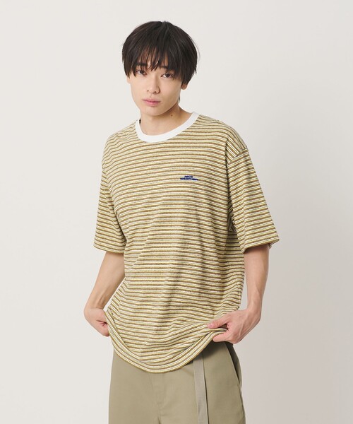 NICE WEATHER（ナイスウェザー）の「＜NICE WEATHER＞マルチボーダー Tシャツ（Tシャツ/カットソー・メンズ・イエロー/ケリーグリーン/ワイン・S/M/L）」の10枚目の写真