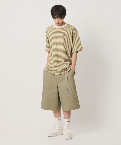 NICE WEATHER（ナイスウェザー）の「＜NICE WEATHER＞マルチボーダー Tシャツ（Tシャツ/カットソー・メンズ・イエロー/ケリーグリーン/ワイン・S/M/L）」の12枚目の写真