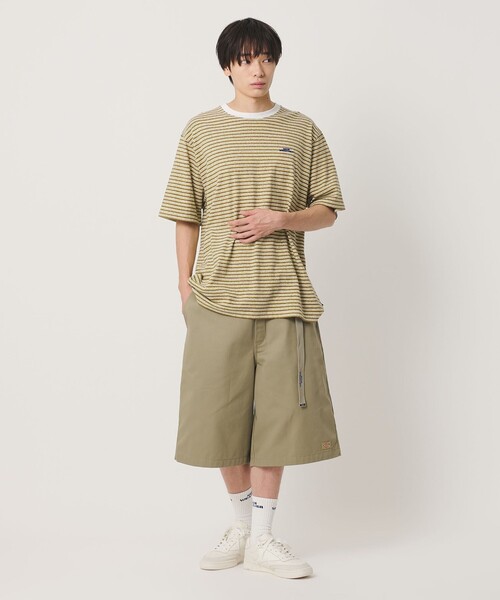 NICE WEATHER（ナイスウェザー）の「＜NICE WEATHER＞マルチボーダー Tシャツ（Tシャツ/カットソー・メンズ・イエロー/ケリーグリーン/ワイン・S/M/L）」の13枚目の写真