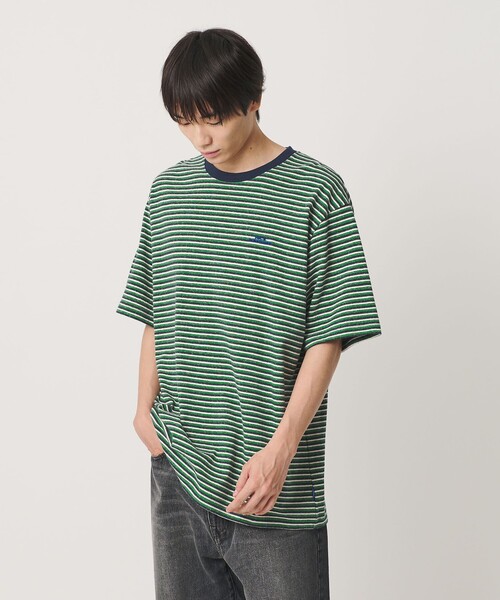 NICE WEATHER（ナイスウェザー）の「＜NICE WEATHER＞マルチボーダー Tシャツ（Tシャツ/カットソー・メンズ・イエロー/ケリーグリーン/ワイン・S/M/L）」の14枚目の写真