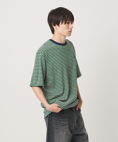 NICE WEATHER（ナイスウェザー）の「＜NICE WEATHER＞マルチボーダー Tシャツ（Tシャツ/カットソー・メンズ・イエロー/ケリーグリーン/ワイン・S/M/L）」の15枚目の写真