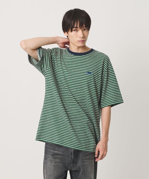 NICE WEATHER（ナイスウェザー）の「＜NICE WEATHER＞マルチボーダー Tシャツ（Tシャツ/カットソー・メンズ・イエロー/ケリーグリーン/ワイン・S/M/L）」の16枚目の写真