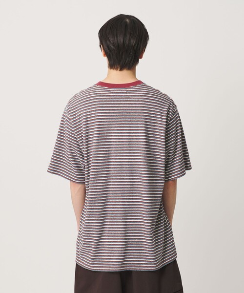 NICE WEATHER（ナイスウェザー）の「＜NICE WEATHER＞マルチボーダー Tシャツ（Tシャツ/カットソー・メンズ・イエロー/ケリーグリーン/ワイン・S/M/L）」の22枚目の写真