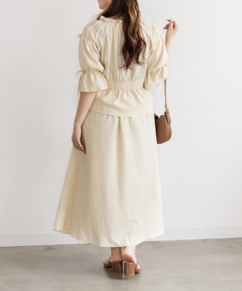 CLETTE(クレット)の「CLETTEオリジナルドロストデザインブラウス(シャツ/ブラウス・レディース・オリーブ/ブラック/イエロー・4L/3L/LL)」の15枚目の写真