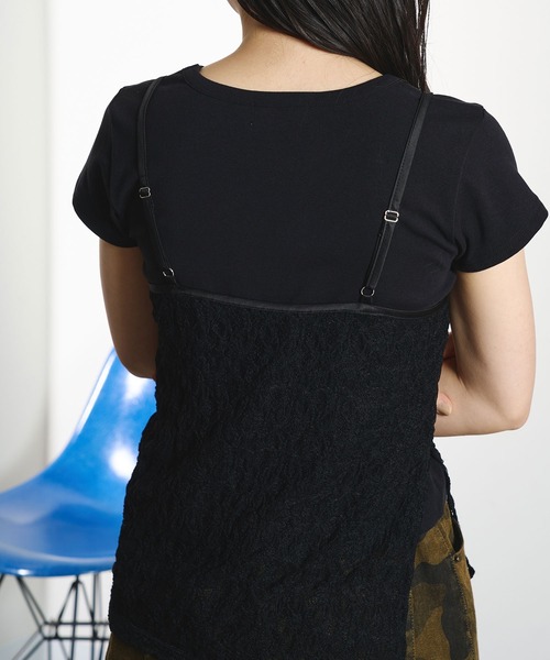 ROSE BUD(ローズバッド)の「LACE CAMISOLE(タンクトップ・レディース・ホワイト/ブラック・ONE SIZE)」の12枚目の写真