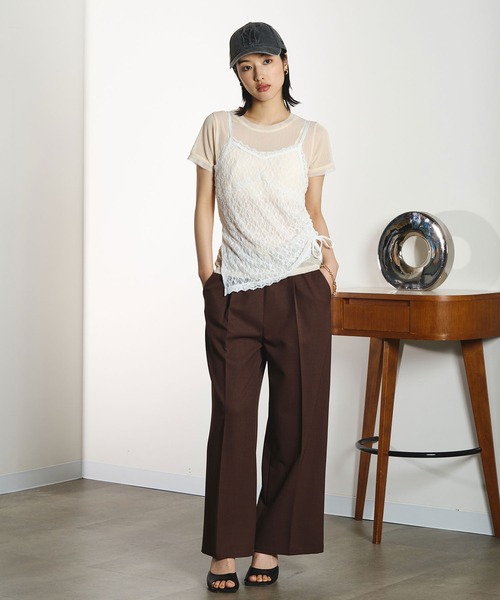 ROSE BUD(ローズバッド)の「LACE CAMISOLE(タンクトップ・レディース・ホワイト/ブラック・ONE SIZE)」の15枚目の写真