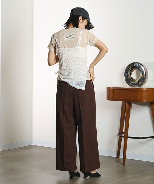 ROSE BUD(ローズバッド)の「LACE CAMISOLE(タンクトップ・レディース・ホワイト/ブラック・ONE SIZE)」の17枚目の写真