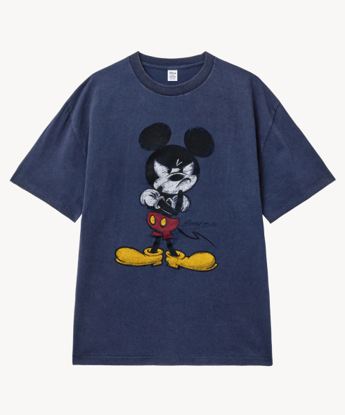VTWO(ブイツー)の「フェイドウォッシングヘアバングス_ミッキー_ Tシャツ (NAVY)(Tシャツ/カットソー・レディース・その他・LARGE/MEDIUM)」の2枚目の写真