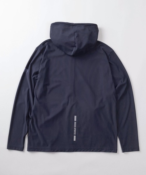 DISCUS(ディスカス)の「【71】【DISCUS/ディスカス】【激冷】 ワンポイントロゴ ジップパーカー/ストレッチ/接触冷感/速乾/UVカット(パーカー・メンズ・ホワイト/ブラック/ネイビー/ブルー・M/L/XL)」の5枚目の写真