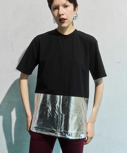 OMMO(オーエムエムオー)の「METALLIC T-SHIRT(Tシャツ/カットソー・レディース・ブラック/ホワイト/カーキ・F)」の4枚目の写真