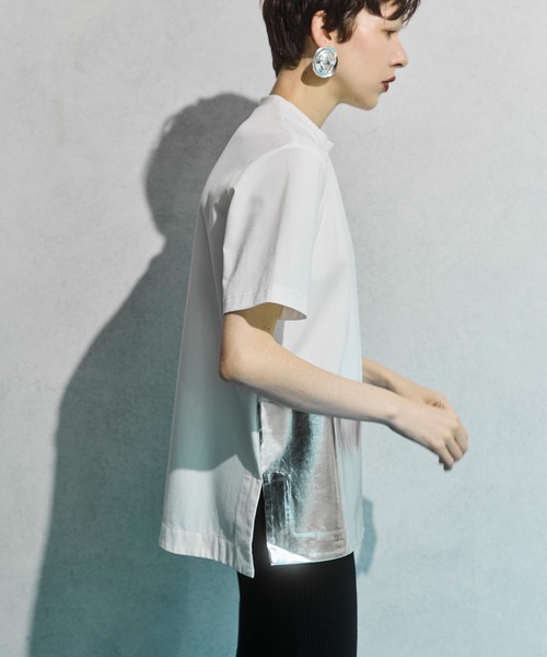 OMMO(オーエムエムオー)の「METALLIC T-SHIRT(Tシャツ/カットソー・レディース・ブラック/ホワイト/カーキ・F)」の14枚目の写真