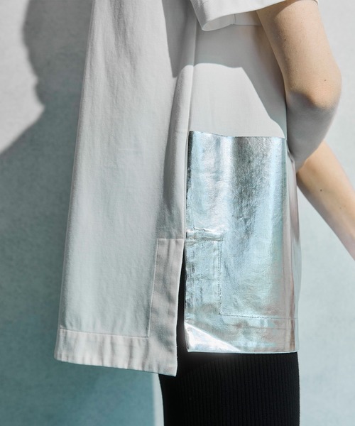 OMMO(オーエムエムオー)の「METALLIC T-SHIRT(Tシャツ/カットソー・レディース・ブラック/ホワイト/カーキ・F)」の15枚目の写真