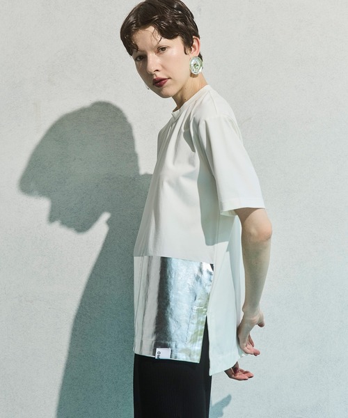 OMMO(オーエムエムオー)の「METALLIC T-SHIRT(Tシャツ/カットソー・レディース・ブラック/ホワイト/カーキ・F)」の13枚目の写真