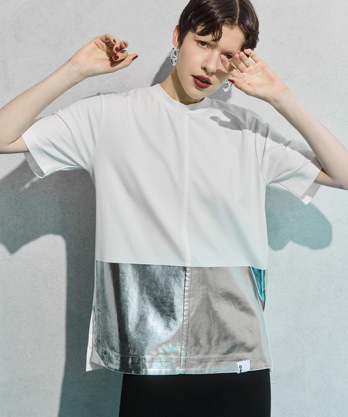 OMMO(オーエムエムオー)の「METALLIC T-SHIRT(Tシャツ/カットソー・レディース・ブラック/ホワイト/カーキ・F)」の12枚目の写真