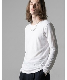 日本製 レーヨン100% カットオフ フィッシュテールL/S TEE