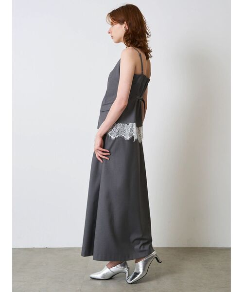 ELENDEEK（エレンディーク）の「LACE LAYERED CAMI OP（ワンピース・レディース・グレー/ブラック・2/1）」の7枚目の写真