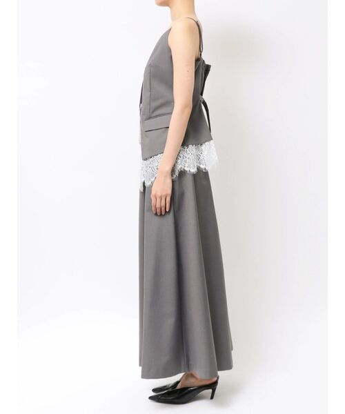 ELENDEEK（エレンディーク）の「LACE LAYERED CAMI OP（ワンピース・レディース・グレー/ブラック・2/1）」の21枚目の写真