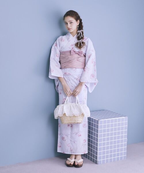 Maison de FLEUR（メゾンドフルール）の「ローズリボンセパレート浴衣（浴衣・レディース・サックスブルー/ピンク/アイボリー・FREE）」の15枚目の写真