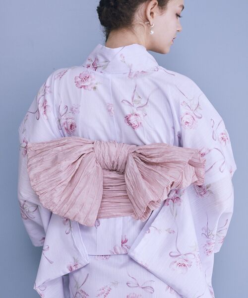 Maison de FLEUR（メゾンドフルール）の「ローズリボンセパレート浴衣（浴衣・レディース・サックスブルー/ピンク/アイボリー・FREE）」の17枚目の写真